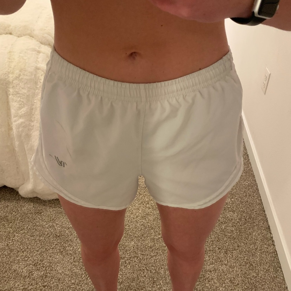 White Varsity Shorts